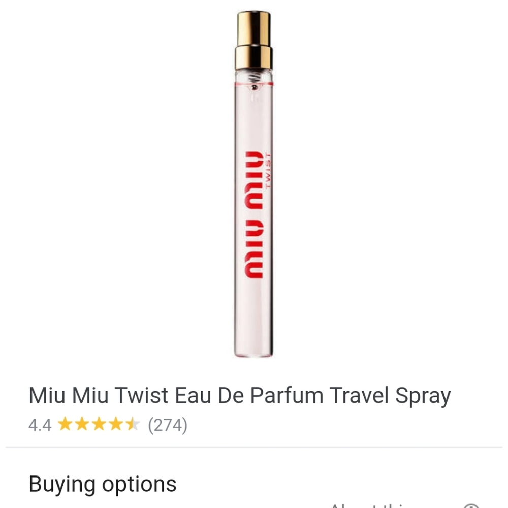 Brand New Miu Miu Twist Fragrance